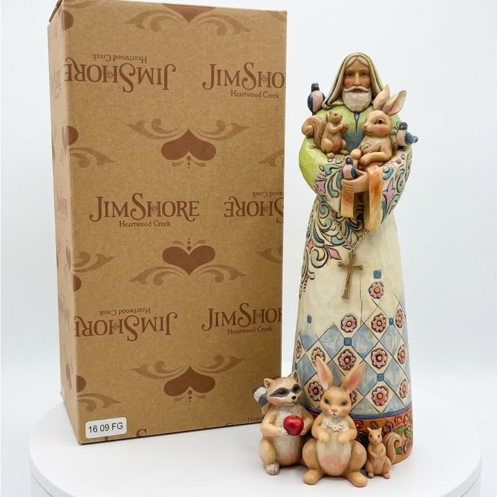 Jim Shore Saint Francis "Lord, Make Me an Instrument of Your Peace" new boxed